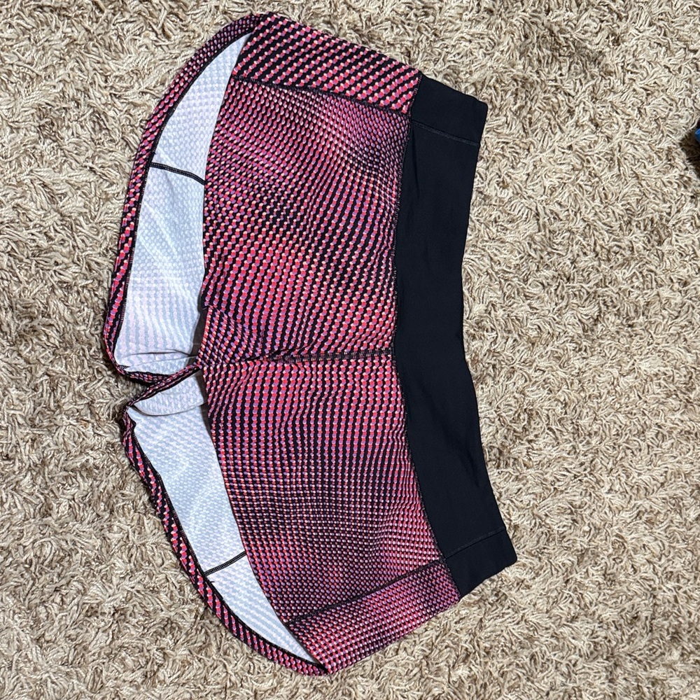lululemon athletica Pink and Black Athletic Shorts